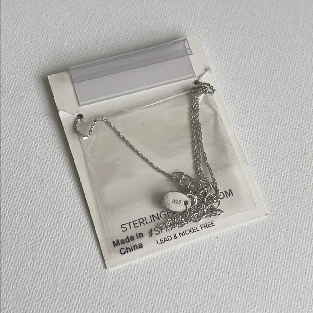 Dainty Sterling Forever Silver & Cubic Zirconia Necklace - Picture 2 of 9